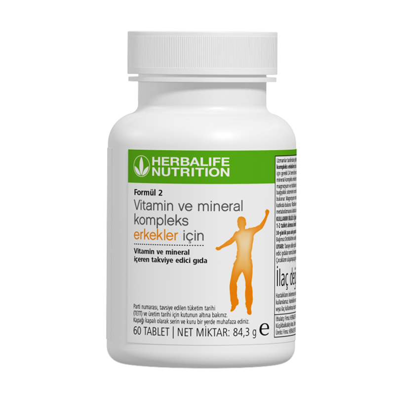 Vitamin ve Mineral takviye edici gıda Formül 2 Vitamin ve Mineral Kompleks Erkekler İçin 60 tablet